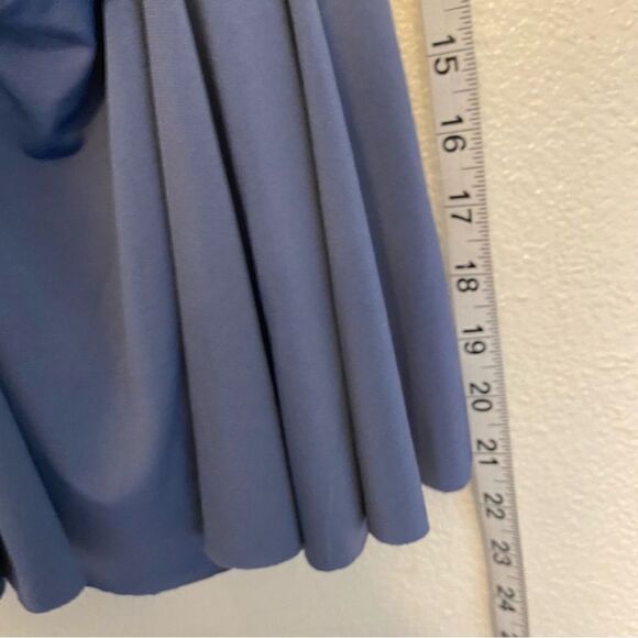 Weissman Dance Costume blue dress Matte Jersey Dress With Drape D10445 IC 7/8 - Picture 6 of 10